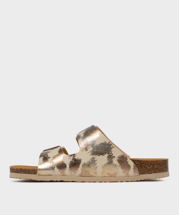 Sandales brillantes à semelle intérieure cuir anatomique femme vue3 - VALENTINA BALDA - GEMO