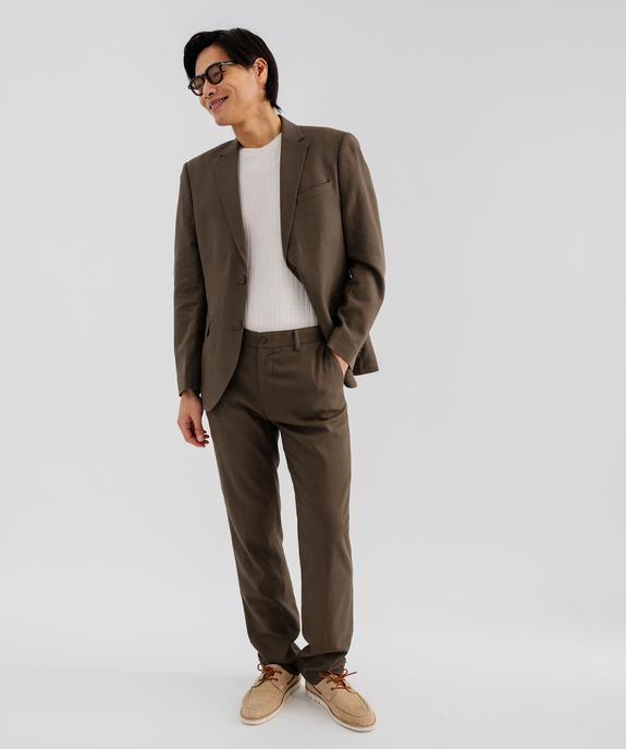 Pantalon de costume en viscose et lin homme vue4 - GEMO 4G HOMME - GEMO