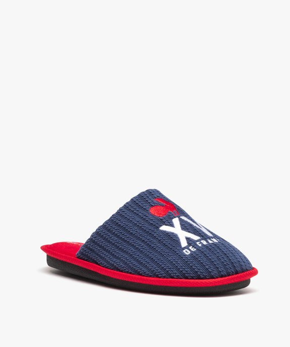 Chaussons homme mules XV de France dessus en maille  vue2 - FFR - GEMO
