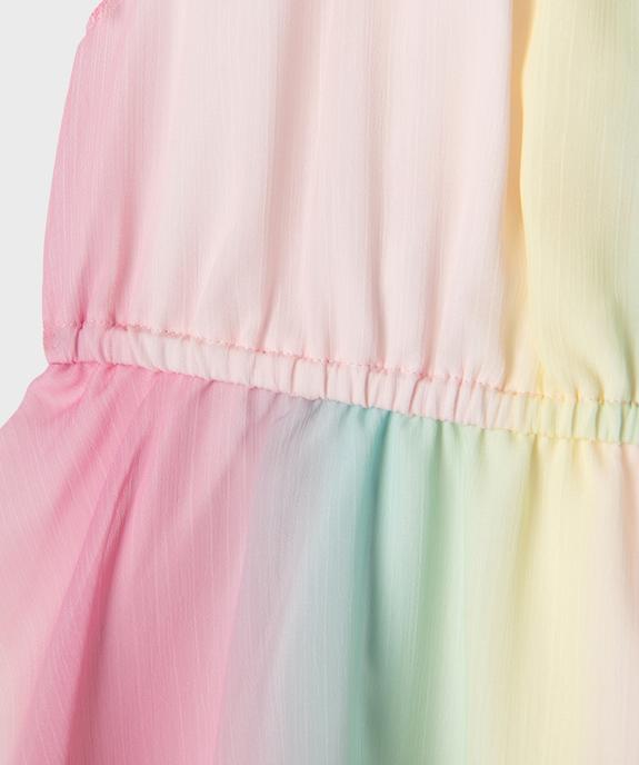 Robe à bretelles en voile multicolore fille vue2 - GEMO (ENFANT) - GEMO
