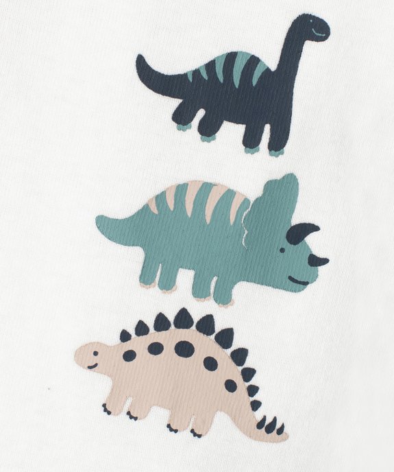 Body bébé sans manches avec motifs dinosaures (lot de 3) vue4 - GEMO 4G BEBE - GEMO