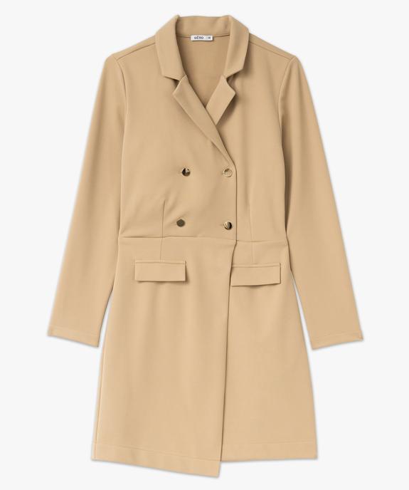 Robe courte à manches longues look manteau femme vue4 - GEMO(FEMME PAP) - GEMO