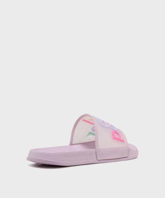 Mules de plage avec inscription multicolore fille vue4 - GEMO (PLAGE) - GEMO