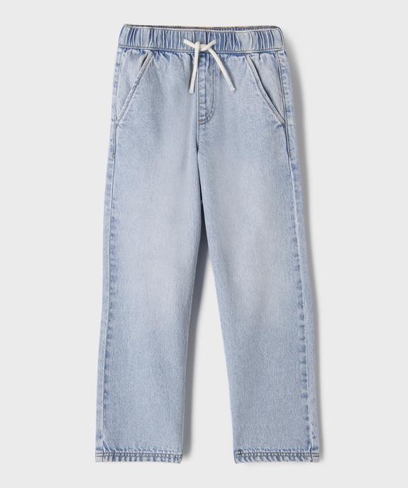 Jean large délavé à taille élastiquée garçon vue1 - GEMO (ENFANT) - GEMO