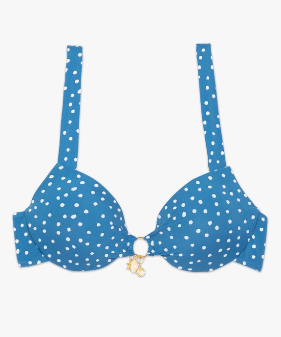 Haut de maillot de bain femme à pois vue4 - GEMO (PLAGE) - GEMO