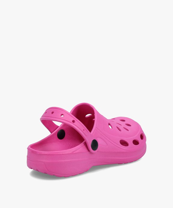 Sabots souples femme unis à perforations vue4 - GEMO (PLAGE) - GEMO