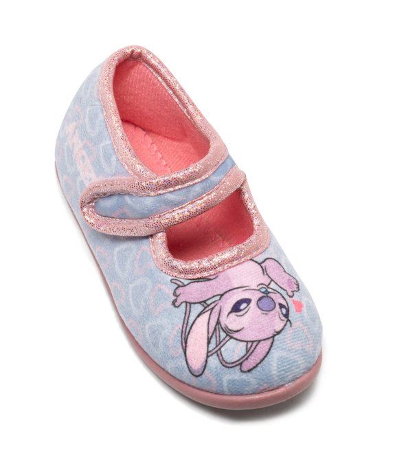Chaussons ballerines à bride scratch imprimés fille - Stitch vue5 - LILO & STITCH - GEMO
