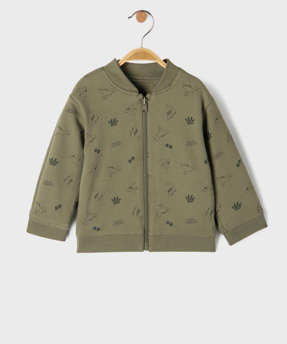 Sweat réversible imprimé dinosaures  bébé garçon vue4 - GEMO 4G BEBE - GEMO