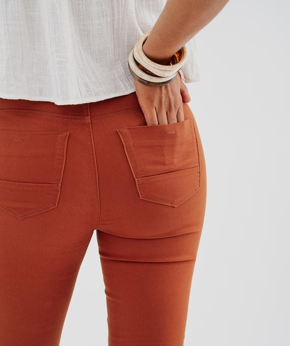 Pantalon Regular taille normale en coton stretch femme vue2 - GEMO 4G FEMME - GEMO