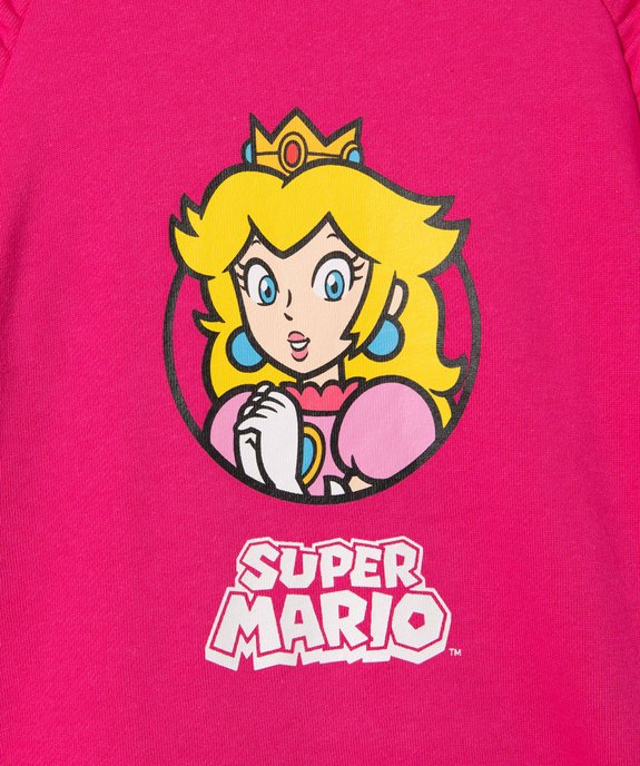 Sweat fille avec motif Princesse Peach - Super Mario vue2 - MARIO - GEMO
