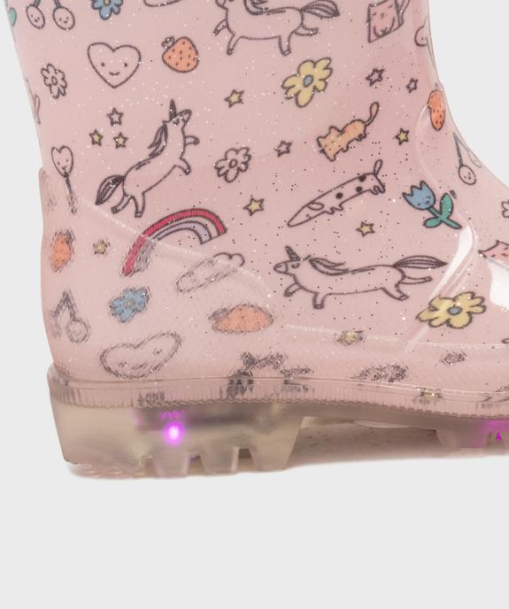 Bottes de pluie à motifs et semelle lumineuse fille - Lovely Wings vue6 - LOVELY WINGS - GEMO