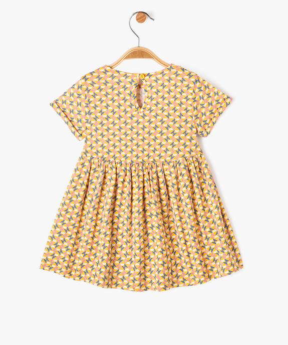 Robe imprimée à manches courtes bébé fille vue3 - GEMO 4G BEBE - GEMO