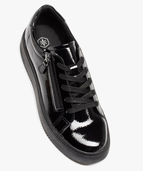 Baskets femme vernies à zip et à lacets  vue5 - GEMO (SPORTSWR) - GEMO