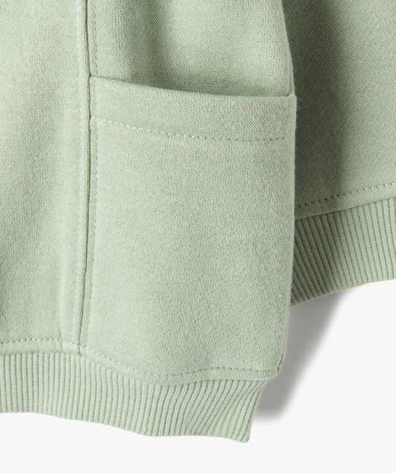 Sweat zippé molletonné à capuche bébé garçon vue3 - GEMO(BEBE DEBT) - GEMO