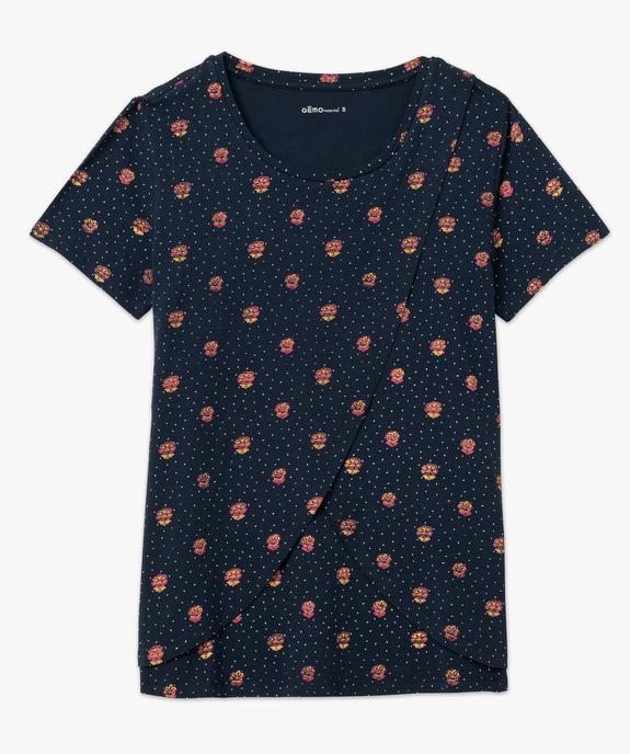 Tee-shirt de grossesse et d'allaitement à motifs vue4 - GEMO 4G MATERN - GEMO