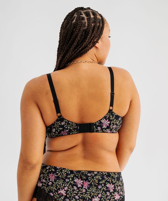 Soutien-gorge emboitant en microfibre et dentelle femme grande taille vue2 - GEMO(HOMWR FEM) - GEMO
