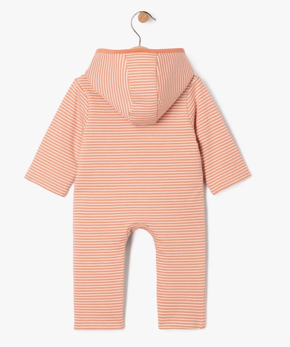 Combinaison pyjama/surpyjama à capuche bébé fille vue3 - GEMO 4G BEBE - GEMO
