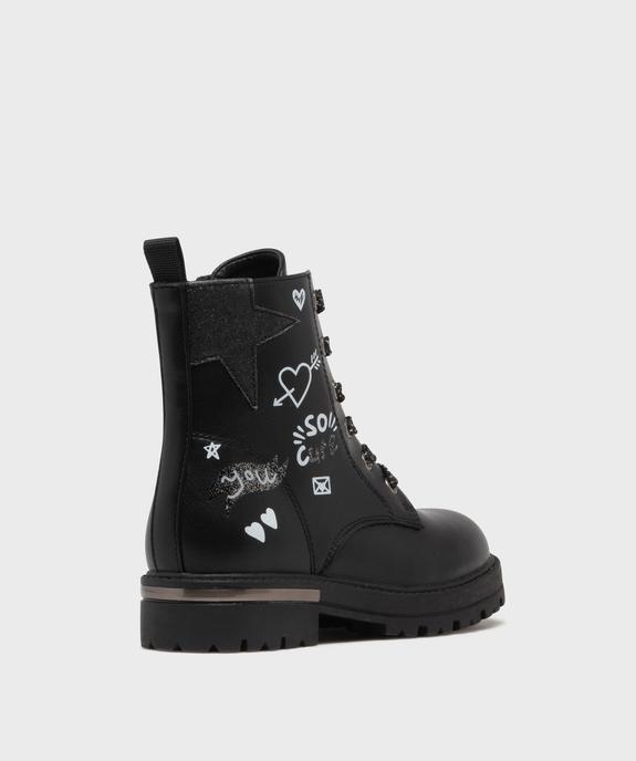 Bottines avec inscriptions et touches pailletées fille - Lovely Wings vue4 - LOVELY WINGS GEMO FOR GOOD - GEMO