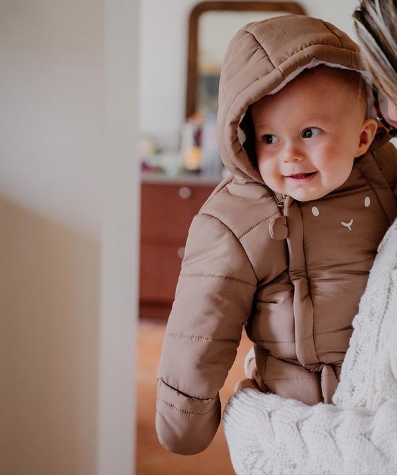 Combinaison pilote à capuche, moufles et double zip bébé vue7 - GEMO(BB COUCHE) - GEMO