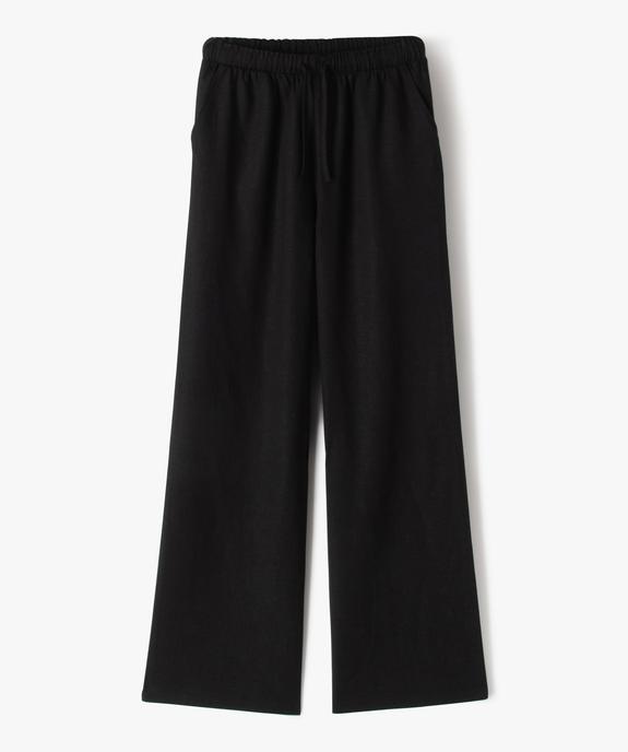 Pantalon large en lin viscose uni fille vue1 - GEMO 4G FILLE - GEMO