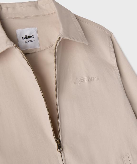 Blouson en coton avec fermeture zippée garçon vue1 - GEMO 4G GARCON - GEMO