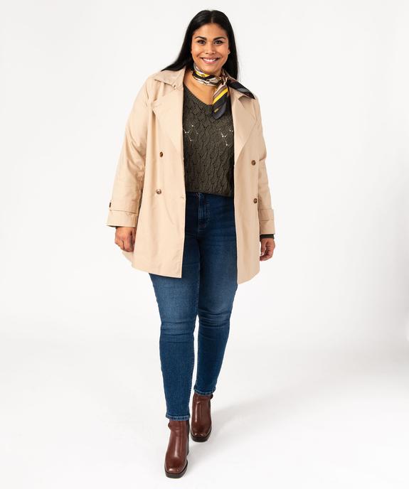Trench court avec ceinture femme grande taille vue5 - GEMO (G TAILLE) - GEMO