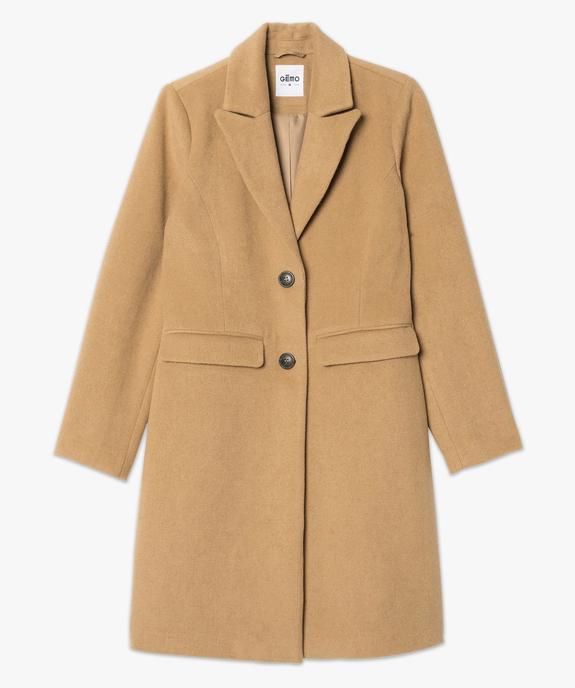 Manteau femme mi-long à col tailleur vue4 - GEMO(FEMME PAP) - GEMO