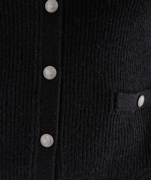 Gilet à col rond en grosse maille femme grande taille vue4 - GEMO (G TAILLE) - GEMO