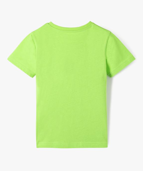Tee-shirt à manches courtes en coton uni garçon vue3 - GEMO (ENFANT) - GEMO