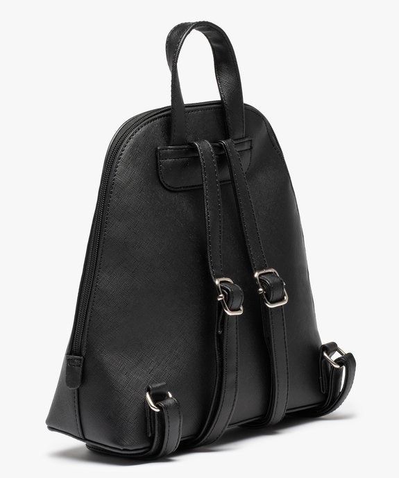Sac à dos femme texturé à zip vue2 - GEMO (ACCESS) - GEMO
