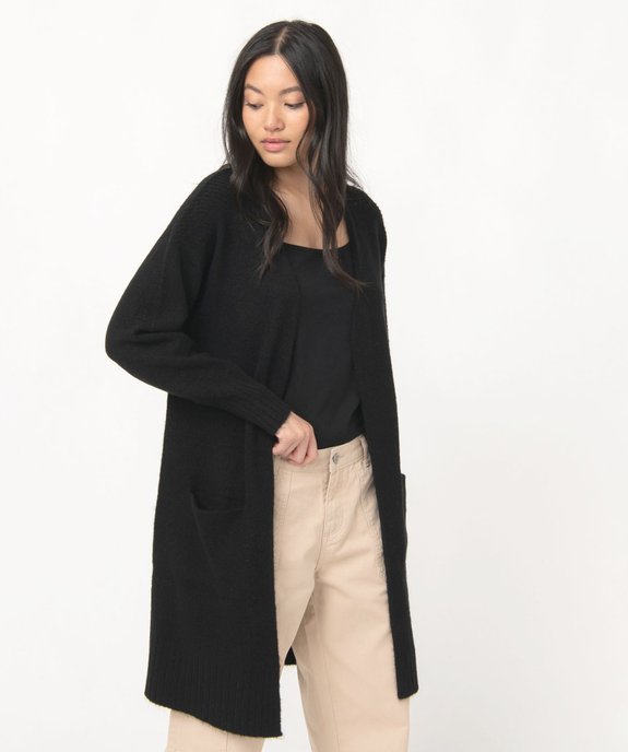 Gilet femme porté ouvert avec poches vue1 - GEMO(FEMME PAP) - GEMO