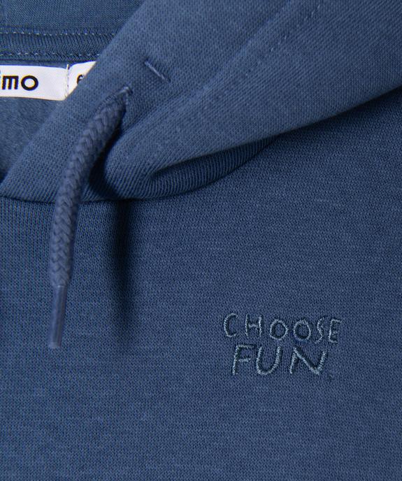 Sweat à capuche intérieur molletonné garçon vue2 - GEMO (ENFANT) - GEMO
