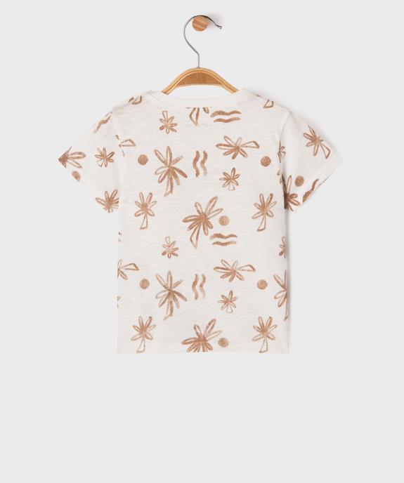 Tee-shirt manches courtes à motifs palmiers bébé garçon vue3 - GEMO(BEBE DEBT) - GEMO