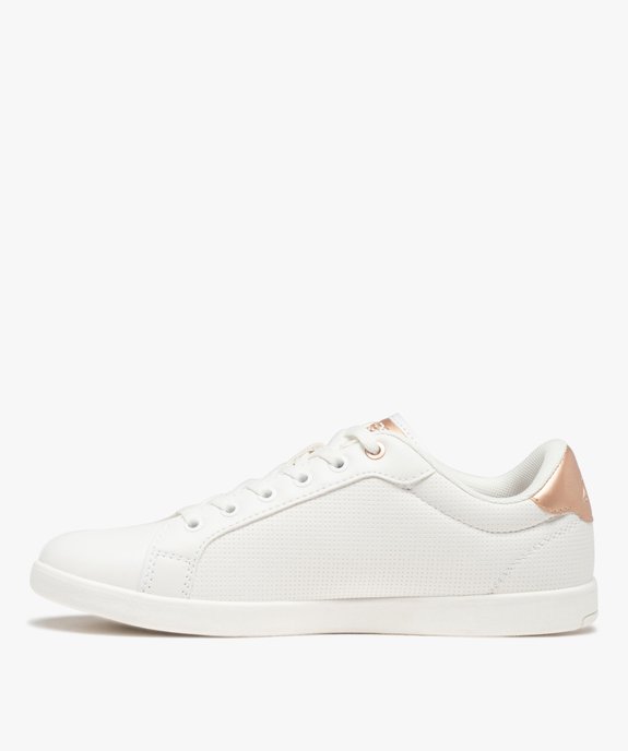 Baskets femme unies avec microperforations – Kappa Lena vue3 - KAPPA - GEMO