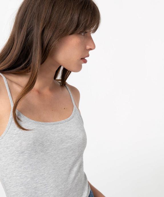 Débardeur uni à fines bretelles femme vue2 - GEMO(FEMME PAP) - GEMO