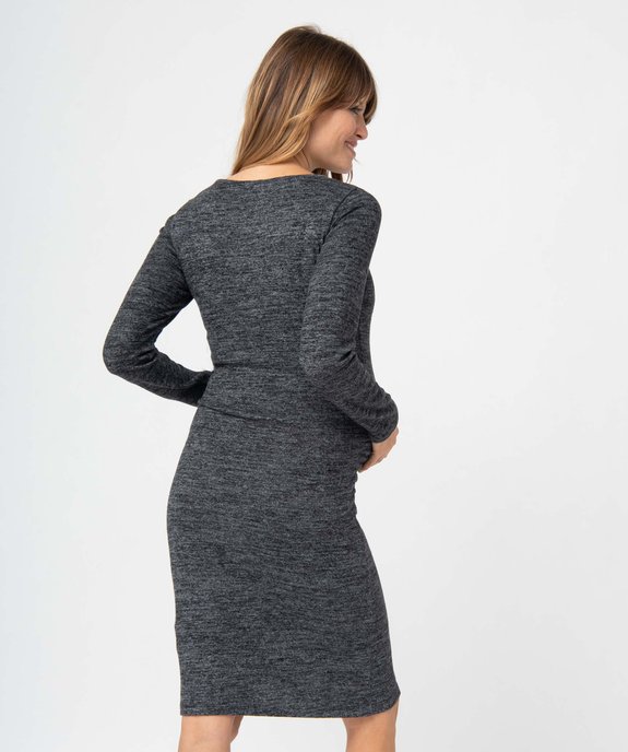 Robe de grossesse en maille souple et extensible vue3 - GEMO(FEMME PAP) - GEMO