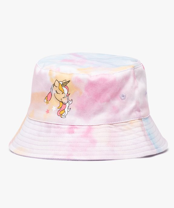 Chapeau fille forme bob multicolore réversible vue1 - GEMO (ENFANT) - GEMO