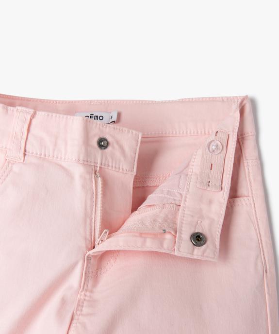 Bermuda en coton léger fille vue2 - GEMO 4G FILLE - GEMO
