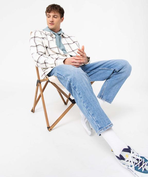 Pull homme en maille côtelée à capuche vue5 - GEMO (HOMME) - GEMO