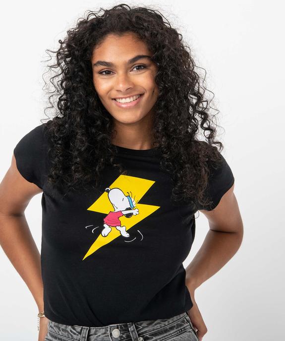 Tee-shirt femme à manches courtes avec motif Snoopy - Peanuts vue2 - SNOOPY - GEMO