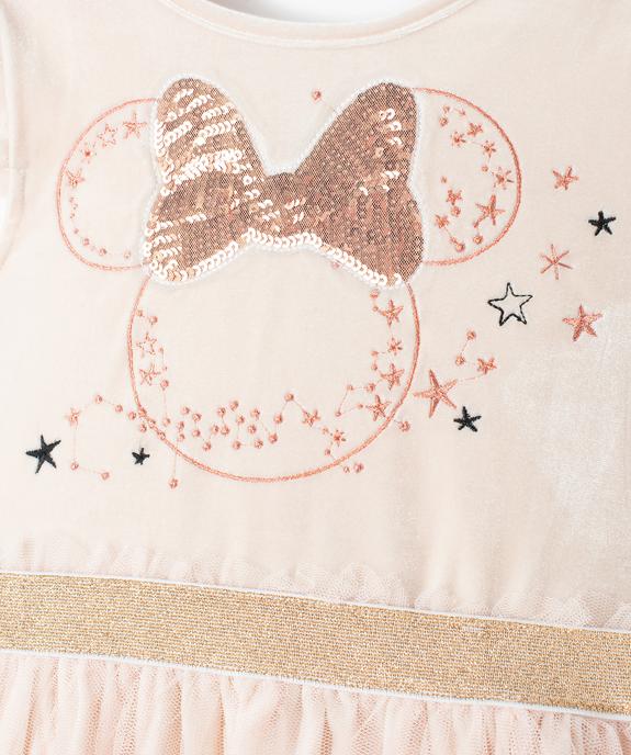 Robe de Noël fille  en velours, tulle et paillettes motif Minnie - Disney vue2 - MINNIE - GEMO
