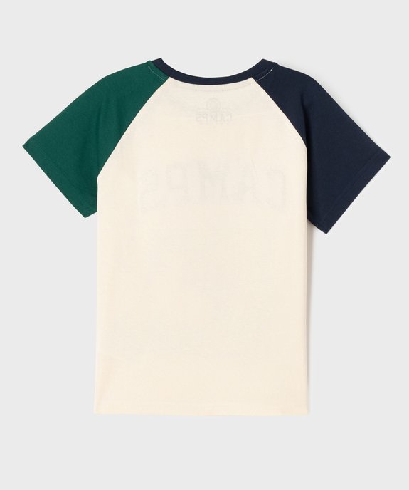 Tee-shirt manches courtes tricolore garçon - Camps United vue3 - CAMPS GEMO FOR GOOD - GEMO