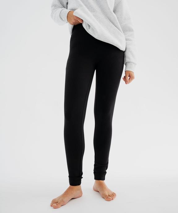 Pantalon moulant à taille élastiquée en maille épaisse et extensible femme vue1 - GEMO(FEMME PAP) - GEMO
