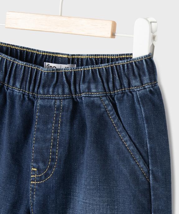 Jean large avec taille élastique bébé garçon vue2 - GEMO(BEBE DEBT) - GEMO