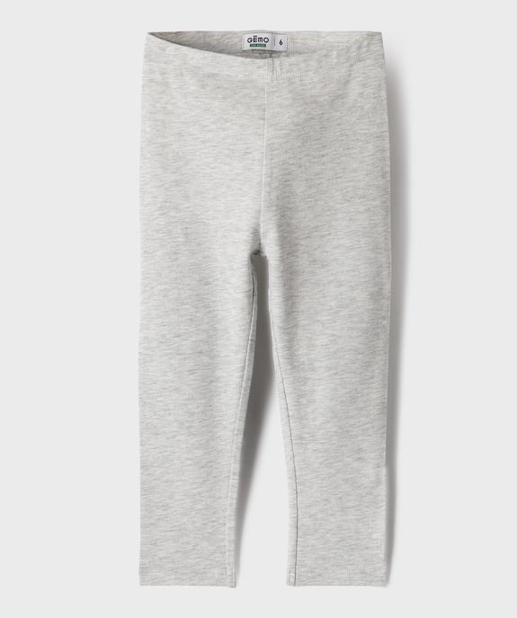 Legging 7/8ème uni à taille élastiquée fille vue4 - GEMO (ENFANT) - GEMO