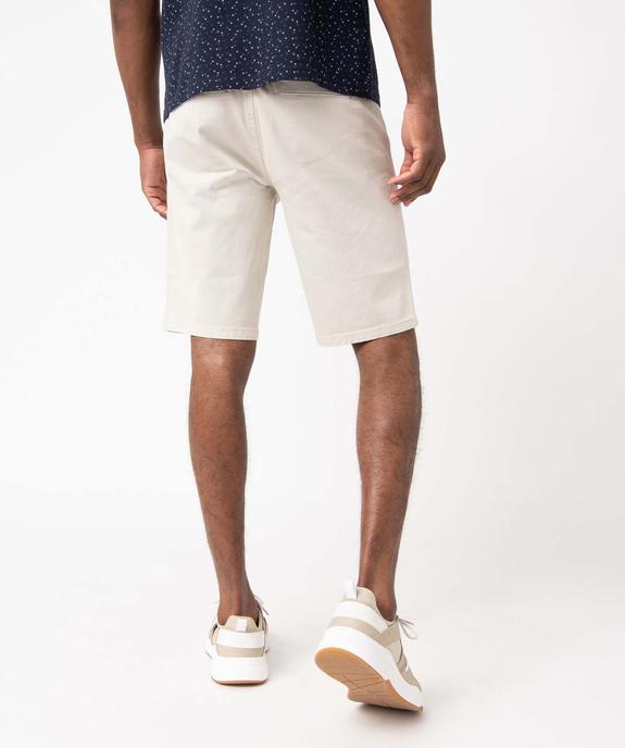 Bermuda homme coupe chino à taille élastiquée vue3 - GEMO 4G HOMME - GEMO