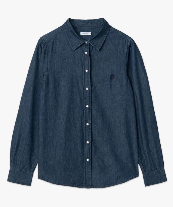 Chemise en jean femme à manches longues  - LuluCastagnette vue5 - LULUCASTAGNETTE - GEMO