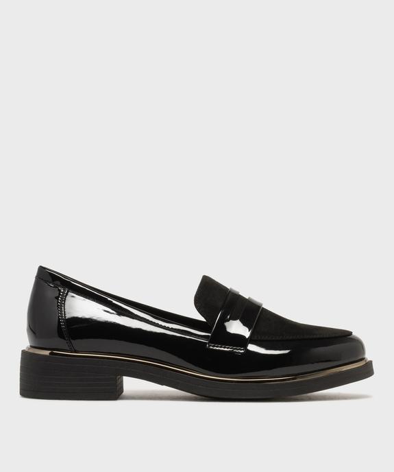 Mocassins vernis à plateau en suédine et bout amande femme - Valentina Baldano vue1 - VALENTINA BALDA - GEMO