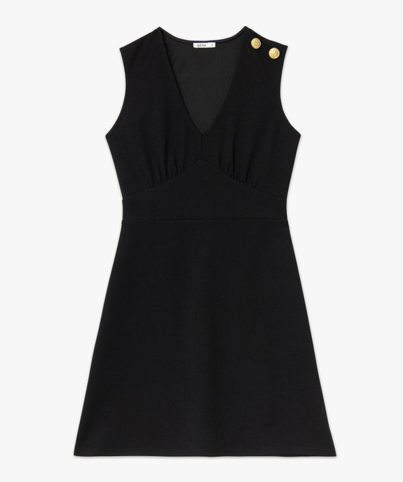 Robe empire courte sans manches unie femme vue4 - GEMO(FEMME PAP) - GEMO