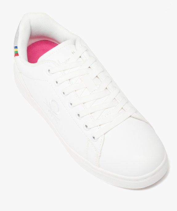 Baskets femme unies à détails pailletés – Benetton vue5 - BENETTON - GEMO